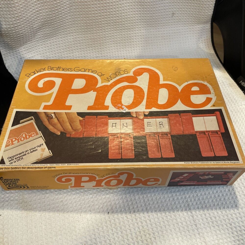 Vintage 1976 Parker Brothers Probe Board Game “Game Of Words”, USED